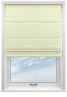 Opulent Scallop, Pistachio - Roman Blind